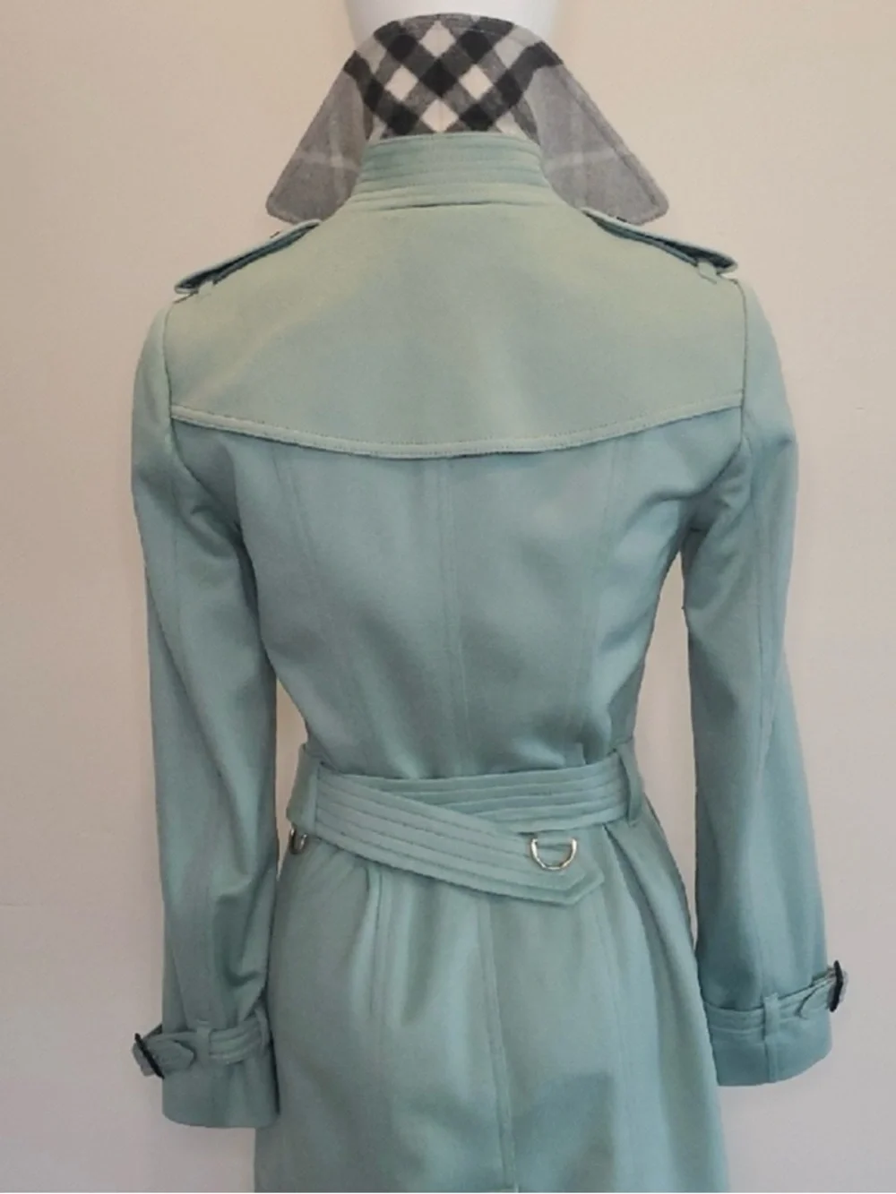 Burberry Soft Blue Cashmere Sandringham Coat - Picture 10 of 10